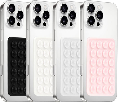 Yojaro 4Pack Silicone Suction Phone Case Mount, Silicon Adhesive Smartphones Stand Sticky, Hands-Free
