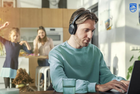 Philips Active Noise Cancelling Bluetooth Headphones H6506, Lightweight, 30h Playtime, Deep Bass