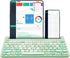 HUO JI Wireless Keyboard, Multi-Device Bluetooth and 2.4G Dual Mode for iPad, Switch, PC, Smart TV, MacBook, Green