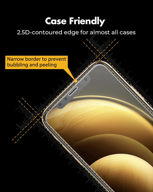 UNBREAKcable Tempered Glass Screen Protector for iPhone X/11 Pro/XS, Pack of 2, HD 9H Hardness