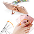 Phone Stand, Luxury Updated Re-Usable Metal Stainless Phone & Tablet Anti Drop Ring Stand Holder with Diamonds for iPhone iPod iPad Samsung and More (Heart Shape) (Silver)