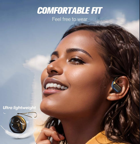 Open Ear Bluetooth Headphones, Wireless Earbuds for Outdoor Use, Bone Conduction Earbuds with Hanging Design (5.4