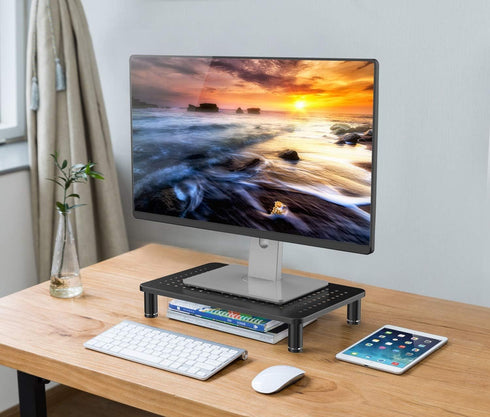 14.5" 9.25" 3.25" 1 Husky Mounts Monitor Riser Laptop Stand, Adjustable Legs, Stackable, x x Max Height, Matte Black