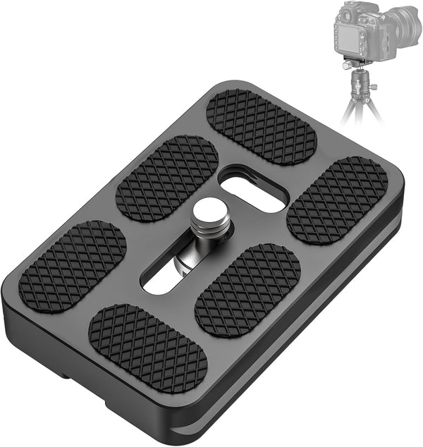 CAVIX 60mm Aluminum Alloy Universal Arca-Swiss Quick Release Plate, Compact & Lightweight (37g)