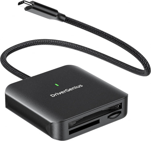 DriverGenius 3-in-1 USB-C 3.2 Gen1 CFast2.0 Card Reader with UHS-II SD, microSD4.0 Slots