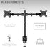 VIVO Heavy Duty Dual Monitor Desk Mount, Fully Adjustable Steel Stand, Holds 2 Screens Up to 30 Inches, Black