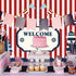Fanghui 8*6ft Nautical Theme Party Photography Backdrop Red White Striped Marine Voyage Boat Background Decoration Kids