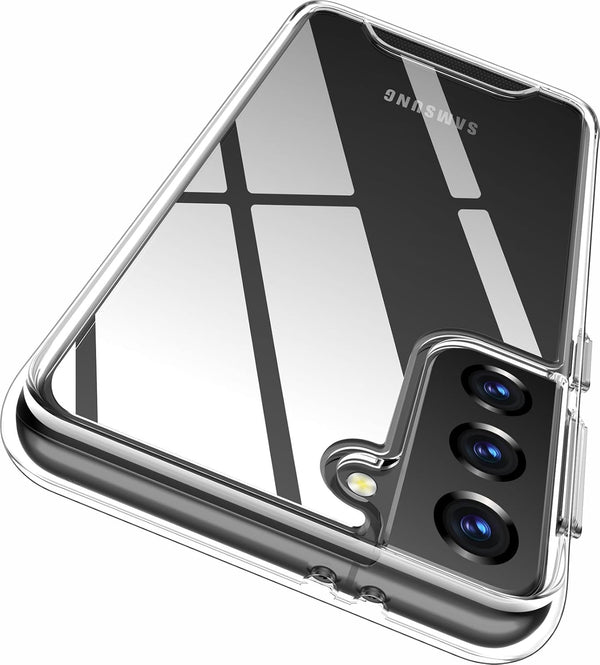 Rayboen Crystal Clear Case for Samsung Galaxy S21, Shockproof Slim Fit Phone Cover with Transparent Hard Back