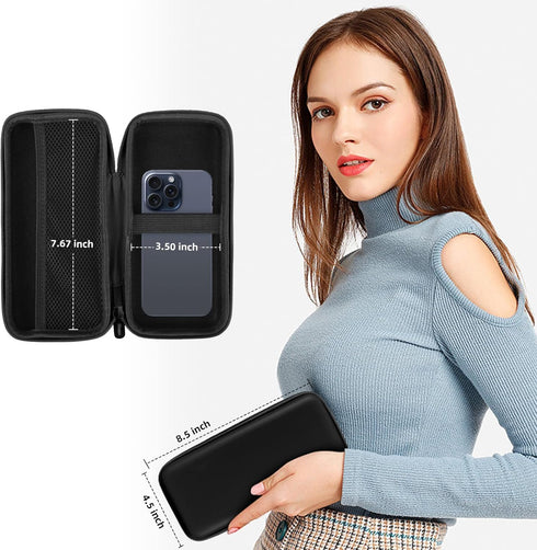 8.5x4.5x2 inch iMangoo Travel Essential Electronics Organizer Pouch Charger Case Shockproof Dual Zipper Power Bank