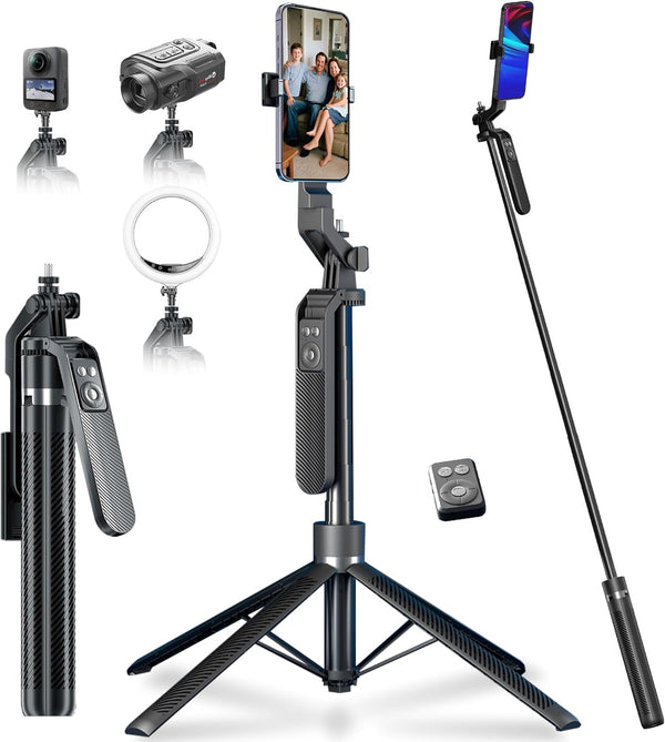 SYHsdzg 70" Tripod for Phone, Portable All in One Extendable Cell Phone Tripod