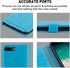 MONASAY Wallet Case for iPhone 8 Plus, iPhone 7 Plus, Light Blue Flip Folio Leather Cover with Credit Card Holder &
