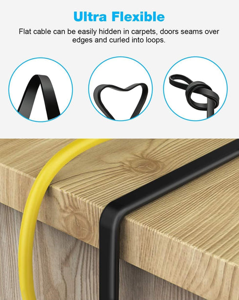 8 1.5ft 3ft 6ft 10ft 15ft 20ft 25ft 30ft 40ft 50ft 65ft 100ft 40Gbps RJ45 (1.5ft DDMALL CAT Ethernet Cable, Flat LAN
