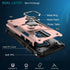 IKAZZ Galaxy S9 Case, Dual Layer Soft TPU and Hard PC Anti-Slip Rugged Protective Cover, Rose Gold