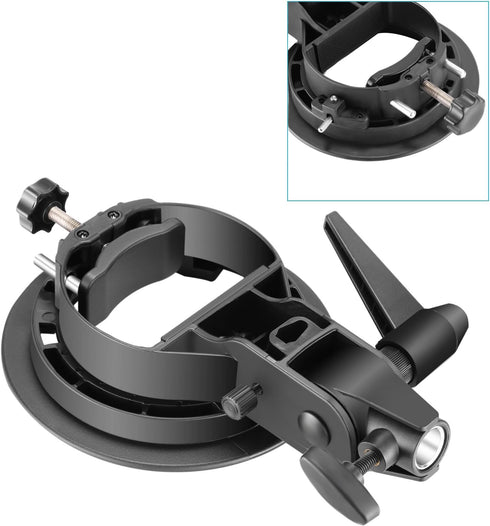 NEEWER S Type Bracket Holder with Bowens Mount for Square Head Flash Speedlite, Compatible with Godox AD200Pro