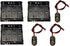 3 Pcs AA Battery Holder Leads 4 x 1.5V (6V) with 3 Pcs 9V I Type Snap Connector Plastic Housing