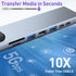 USB C HUB - 8 in 1 USB C Adapter with 4K HDMI, 100W PD, USB 3.0, RJ45 Ethernet, SD/TF Card Reader