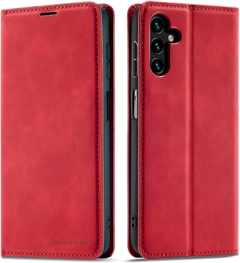 QLTYPRI Samsung Galaxy A13 5G Case, Premium PU Leather Cover with Card Holder, Kickstand, Shockproof Flip Wallet Case,