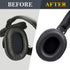 SOULWIT Replacement Earpads for Sony MDR-7506, MDR-V6, MDR-V7, MDR-CD900ST Headphones, Black Cushions with Foam