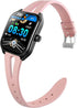Aolon Curve Smart Watch Bands Compatible, Slim Vintage Leather Strap Replacement for 2.01" Smart Watch
