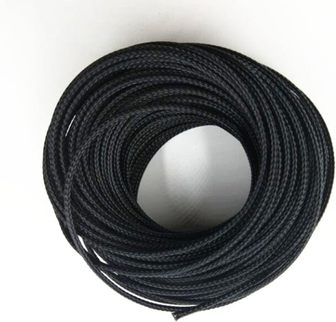 PET Black Cable Sleeve, 1/8 inch X 100ft