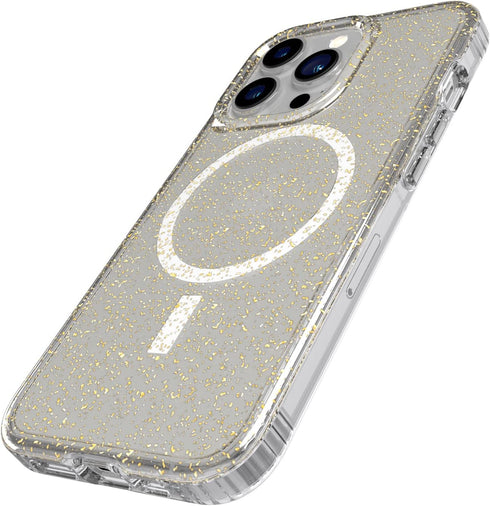 Tech21 Evo Sparkle Case for iPhone 13 Pro, Magsafe Integrated, Shimmering with 12ft Multi-Drop Protection