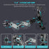 Aluminum Heavy Duty Drill Base Tablet Holder Car Mount, 14.2 Long 360 3-Stage Metal Stand for 4.7-12.9" iPad