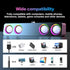Elimavi 2.0-Channel 3.5mm Computer Speakers for Desktop PC, Speakers with Static LED Lighting and Volume Control