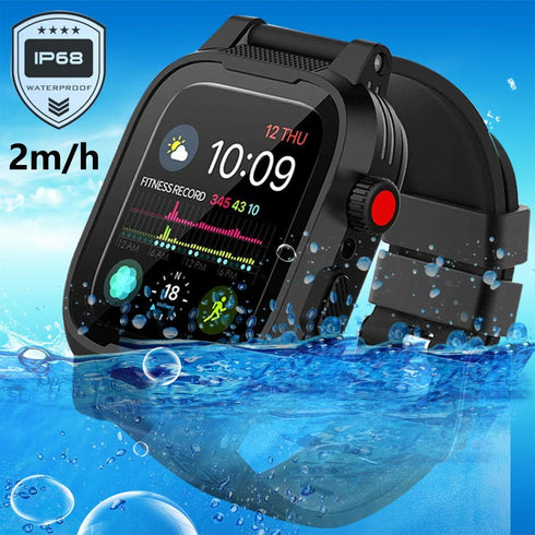 for Apple Watch Case 44mm, IP68 Waterproof Full Body Protection Case with Screen Protector for iWatch Series