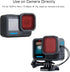 GEPULY 6-Pack Set 13 ND8, ND16, ND32, ND64, ND Filter Lens for GoPro Hero Black, Light Red, Magenta Filters, Snorkel