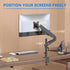 Rosewill 15-32 inch 19.8lb, Single Adjustable Monitor Arm Desk Mount Fits Screen, Holds Gas Spring Monitor Stand, Full