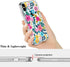 ICEDIO Case for iPhone X with Screen Protector, Clear Floral Patterns for Girls, Slim Fit TPU Protective Cover
