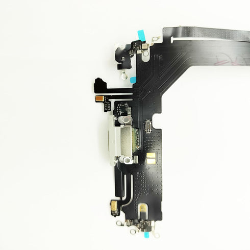 Charging Port Board Dock Connector Flex Cable Replacement for iPhone 14 Pro Max 6.7 inch (White)