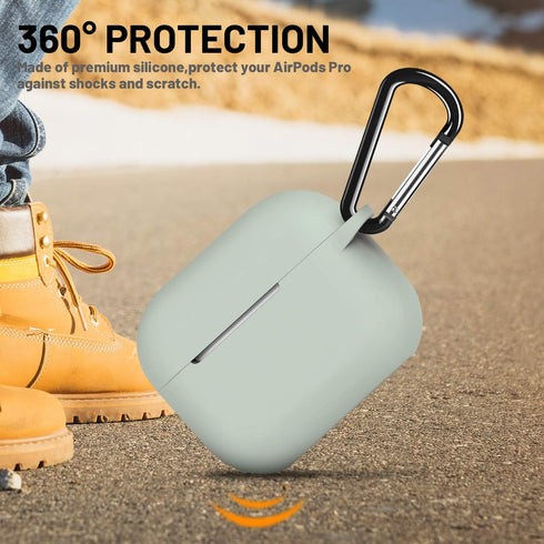 ATUAT for AirPods Pro 1st/2nd Generation Case Cover - Protective Silicone Skin with Keychain for Apple AirPods