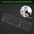 QUASIO 4X Large Print Ergonomic Keyboard, Full Size Keyboard with Wrist Rest, Silent Wired USB Computer Keyboard