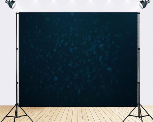 TryKid 6x6ft Dark Blue Bokeh Backdrop Deep Teal Sparkling Dots Mysterious Underwater Photography Background Ocean