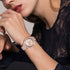 Luxury Rhinestone Diamond Steel Metal Strap with Bezel Ring Case Cover Replacement Bracelet, Compatible with Samsung
