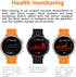 Smart Watch, Military Smartwatch IP68 Waterproof, Silicone Strap, for Android iOS, Fitness Watch with Heart Rate