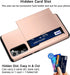 Jiunai for Samsung Galaxy S20 FE Case, Card Holder Wallet for 2 Cards, Protective Dual Layer Rubber Cover