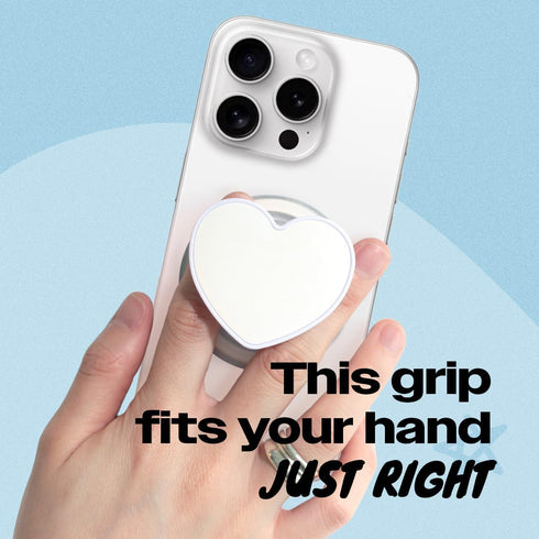 On The Grip OnTheGrip Cute Solid Macaron Color Heart Shape Collapsible Mobile Phone Grip Stand Holder for Smartphone