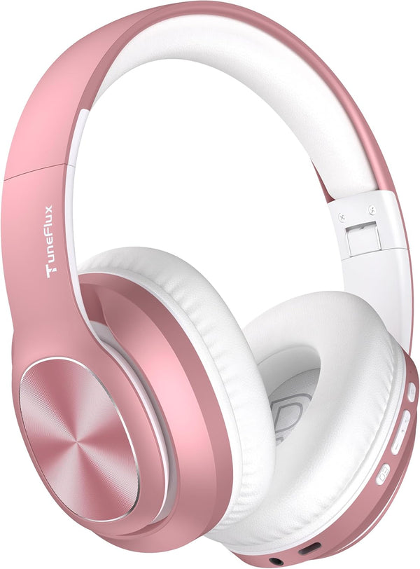 Wireless Bluetooth Headphones Over Ear, 80H Playtime, 3EQ Sound Modes, HiFi Stereo with Deep Bass, Foldable