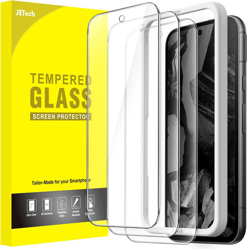 JETech Screen Protector for Google Pixel 8a 6.1-Inch, Tempered Glass Film, HD Clear, 3-Pack
