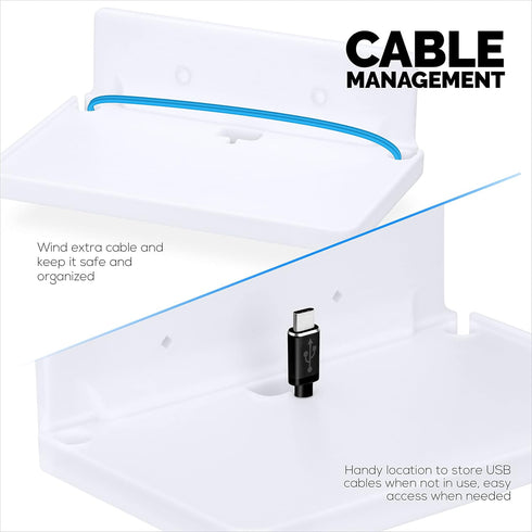 8 Shelf Wall Mount for Speakers, Security Cameras, Baby Monitors, Plants Toys & More, Floating Shelves, Adhesive