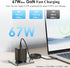 Minthouz 67W 3-Port 17/16/15, S25/S24, 3.9FT GaN Charger, Fast Charging Power Adapter with Type-C & USB-A, for iPhone