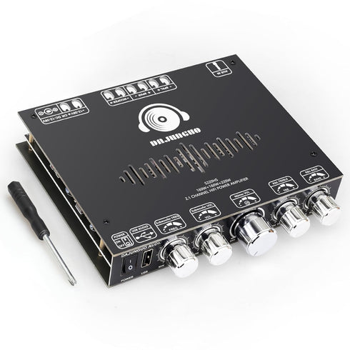 S220HS 2.1 Channel Bluetooth Amplifier Board, 160W+160W+220W TDA7498E Chip, Treble & Bass Adjustment, Custom Bluetooth