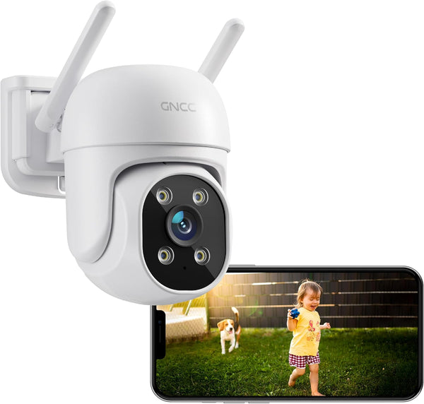 GNCC Security Camera for Home Security, Outdoor Camera, 1080P, Color Night Vision, Motion Sensor, Waterproof