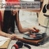 6 Pcs Vinyl Record Cleaning Kit, Includes Velvet Soft Brush, Nylon Brush, Microfiber Brush, Cleaner Fluid (Red Brown)