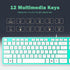 Wired USB Keyboard, Comfortable Quiet Chocolate Keys, Ultra-Slim QWERTY Layout for PC, Green