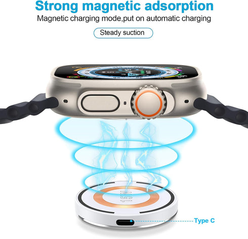 iPhone Magnetic Mag Wireless Charger Adapter - Car Fast Charging Compatible for iPhone 15 Plus/15