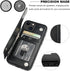 iPhone 13 Wallet Case - Black PU Leather, Card Holder, Kickstand, Double Magnetic Clasp, Shockproof, 6.1 Inch.