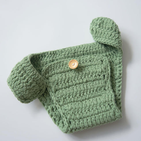 Vemonllas Newborn Photography Props Dinosaur Outfit, Crochet Costume with Dino Helmet Hat and Diaper Cover for Baby